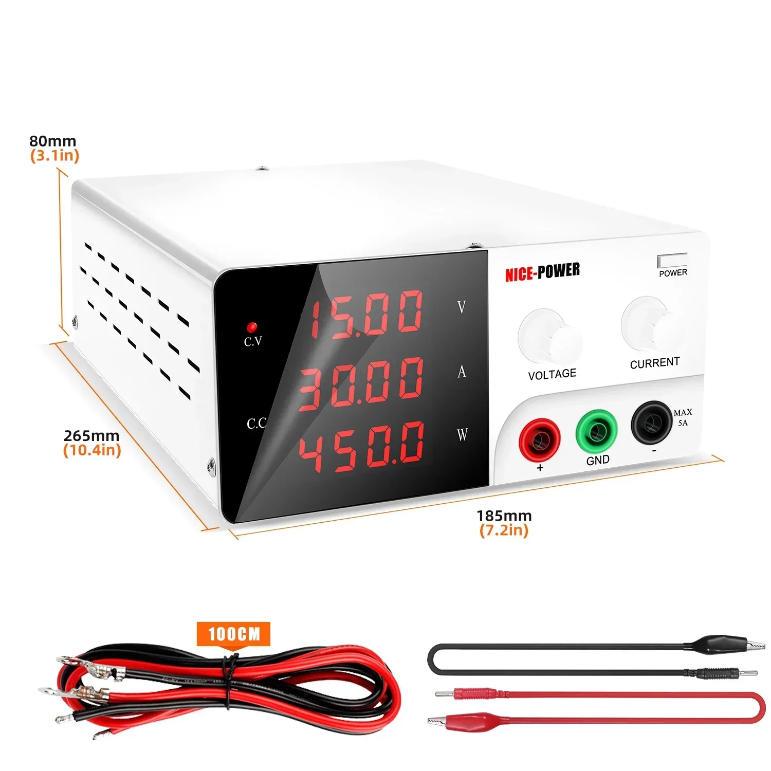 

Regulated DC Laboratory Power Supply Adjustable Lab 15V 30A Voltage Regulator 220V Stabilizer Switching Source