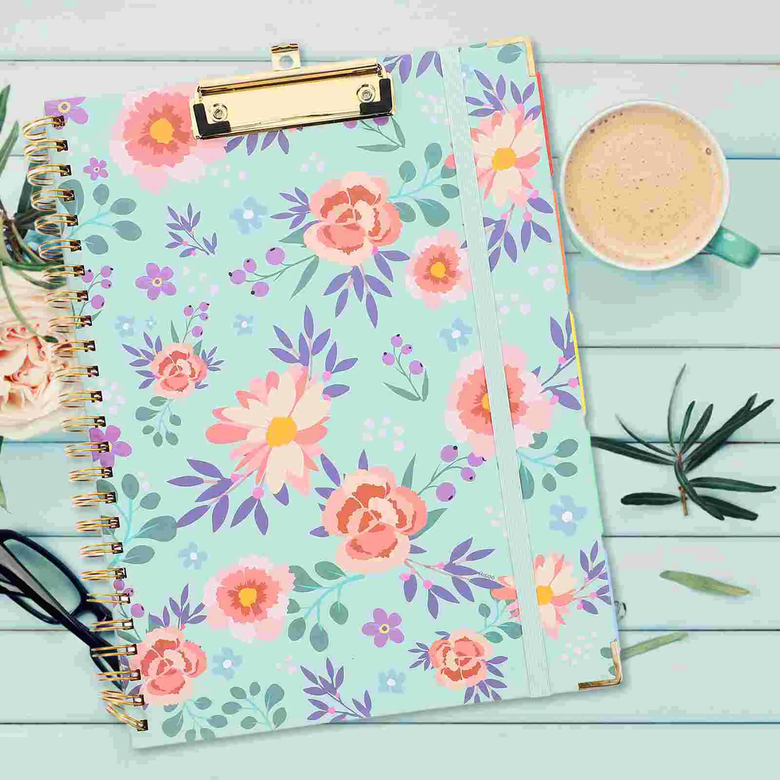 Spiral Splint Office Notepad Folders 3250X2380X200CM Paper Clipboards with Notebook Multifunctional