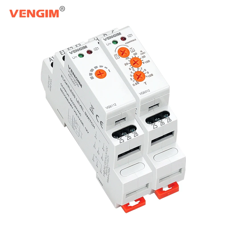 VENGIM реле контроля уровня жидкости, AC/DC24V-240V, реле давления воды 220v, датчик уровня жидкости