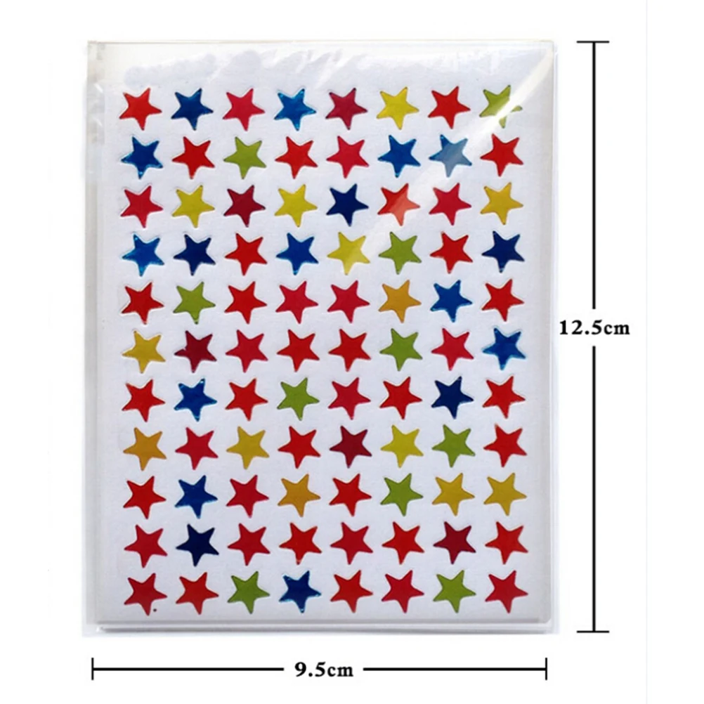 10 Sheets/Pack Of Children'S Mini Kindergarten Award Stickers Teacher Praise Praise Label Award Five-Pointed Star Heart Shape