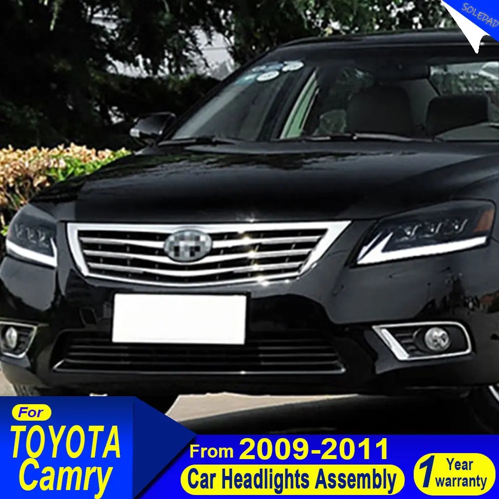 

Пара автомобильных фар для Toyota Camry 2009-2011, полностью светодиодные фары в стиле lexus в сборе, аксессуары для линз проектора с высокой настройкой