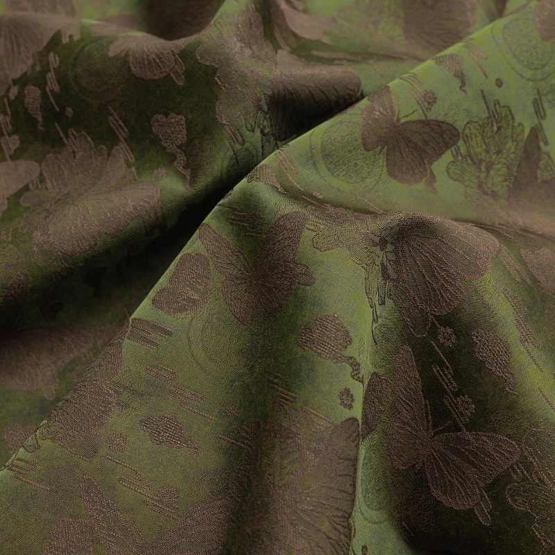 

Heavyweight Butterfly Jacquard Fabric Dyed Nylon Blended Textile Jacket Vest Dress Pants Designer Skin Friendly Fashion Fabrics