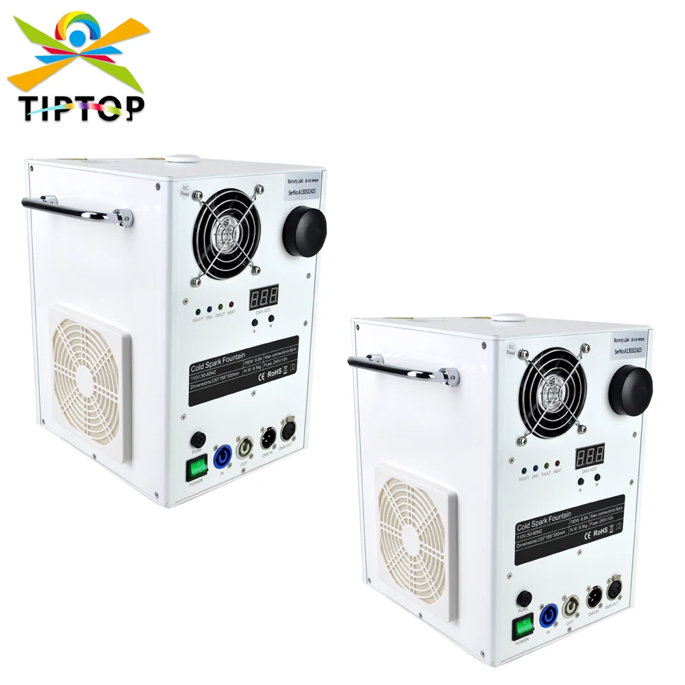 2 Units 750W White Painting DMX Electric Cold Spark Fireworks Wedding Machine For Wedding Dancing Party Club