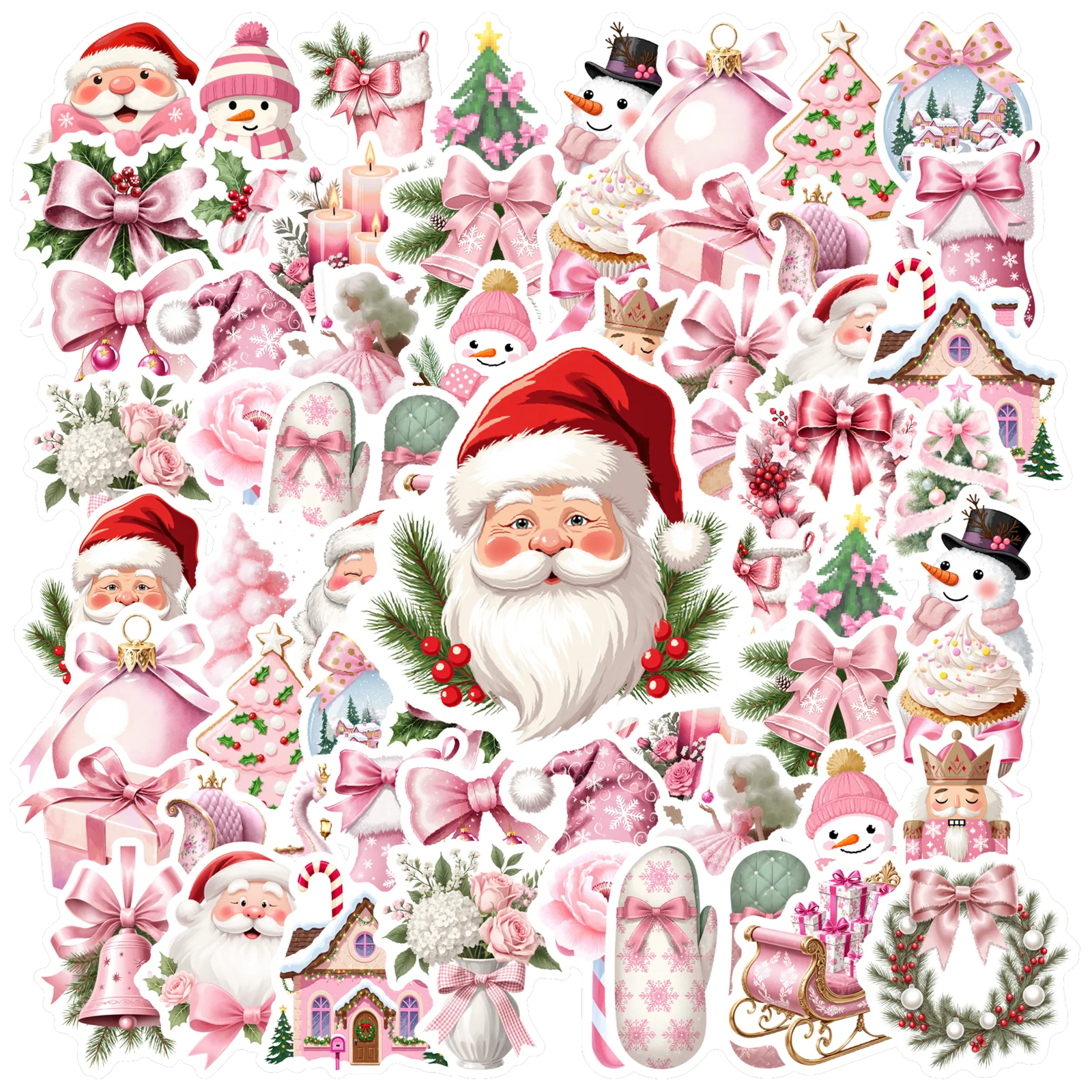 Autocollants de noël imperméables, 35 pièces, autocollants festifs, papeterie amusante pour enfants, pour bagages, ordinateurs portables, valises, décor de fête