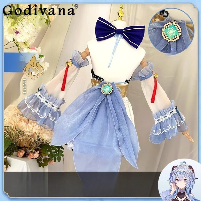 Abito da cameriera cosplay per donna Genshin Impact Set di abiti cosplay di carnevale Gioco anime femminile Abiti da festa di Halloween