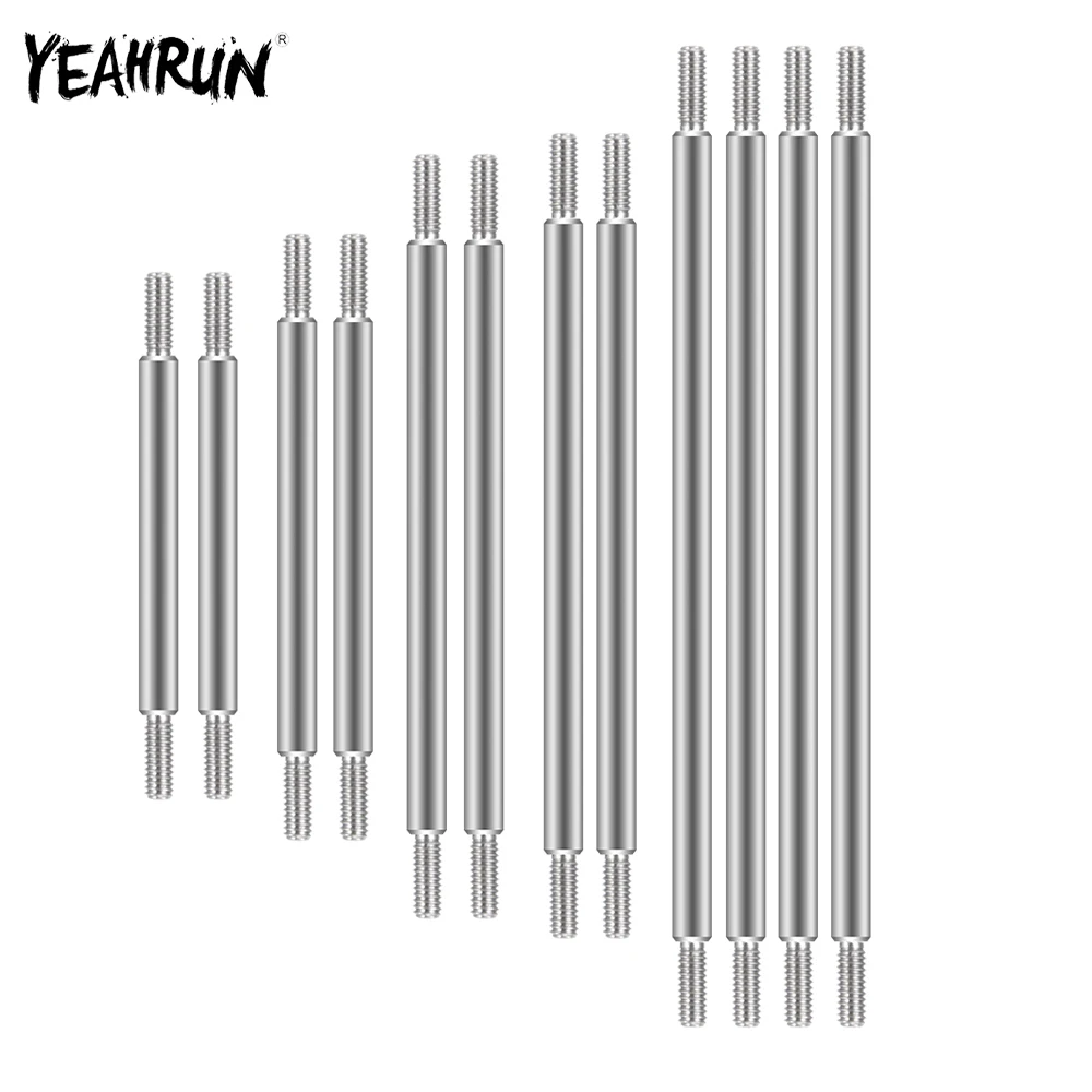 YEAHRUN zestaw łączników ze stali nierdzewnej drążek łączący 324mm 313mm dla 1/10 zdalnie sterowany samochód gąsienicowy TRX-6 TRX4 części zamienne