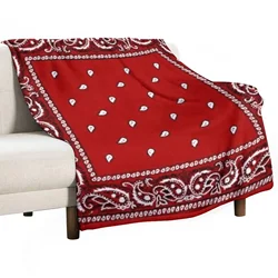 Red bandana Throw Blanket Sofa Blankets Blankets For Sofas Kid'S Blanket Fluffy Soft Blankets blankets for beds