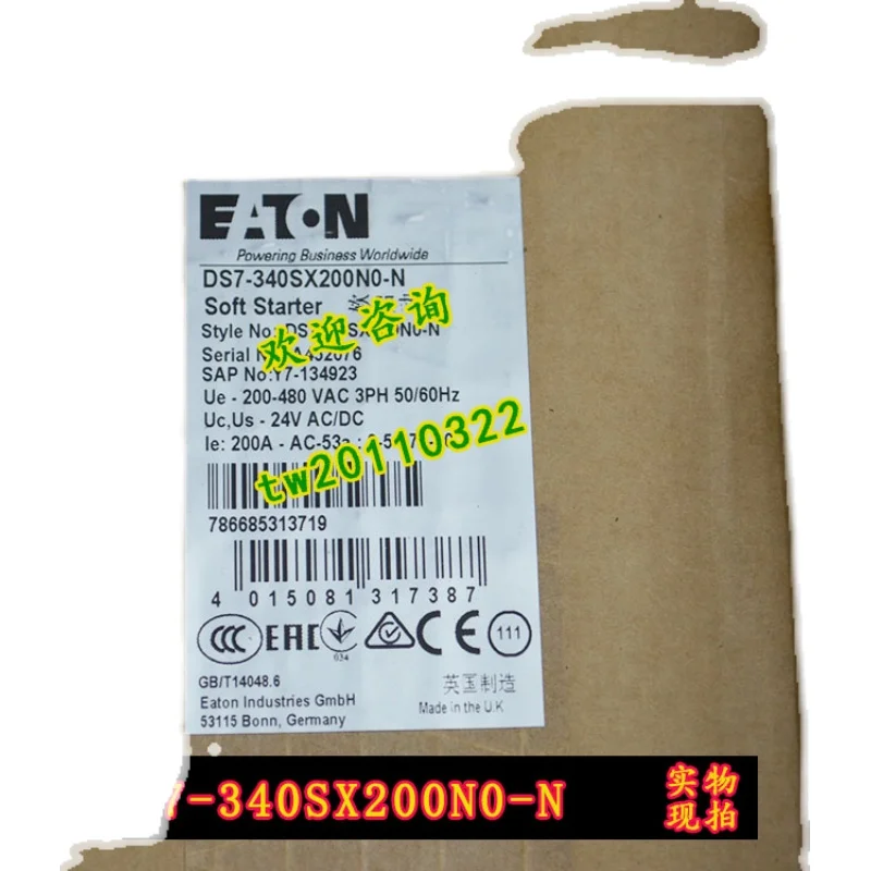 [Physical Photo] DS7-340SX200N0-N Eaton ETN/Muller Moeller Soft Starter From The United States