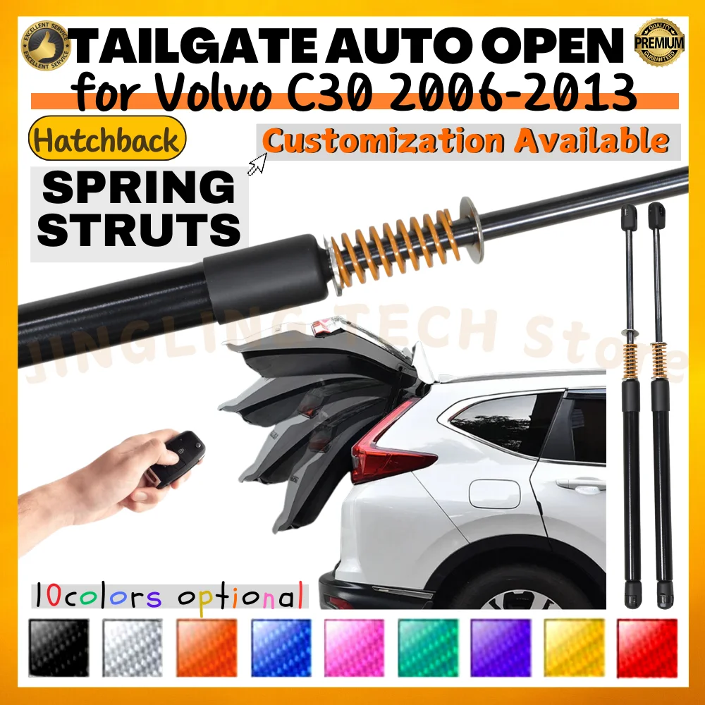 

Qty(2) Trunk Struts with Spring for Volvo C30 Hatchback 2006-2013 Rear Tailgate Boot Lift Supports Shock Absorbers Dampers