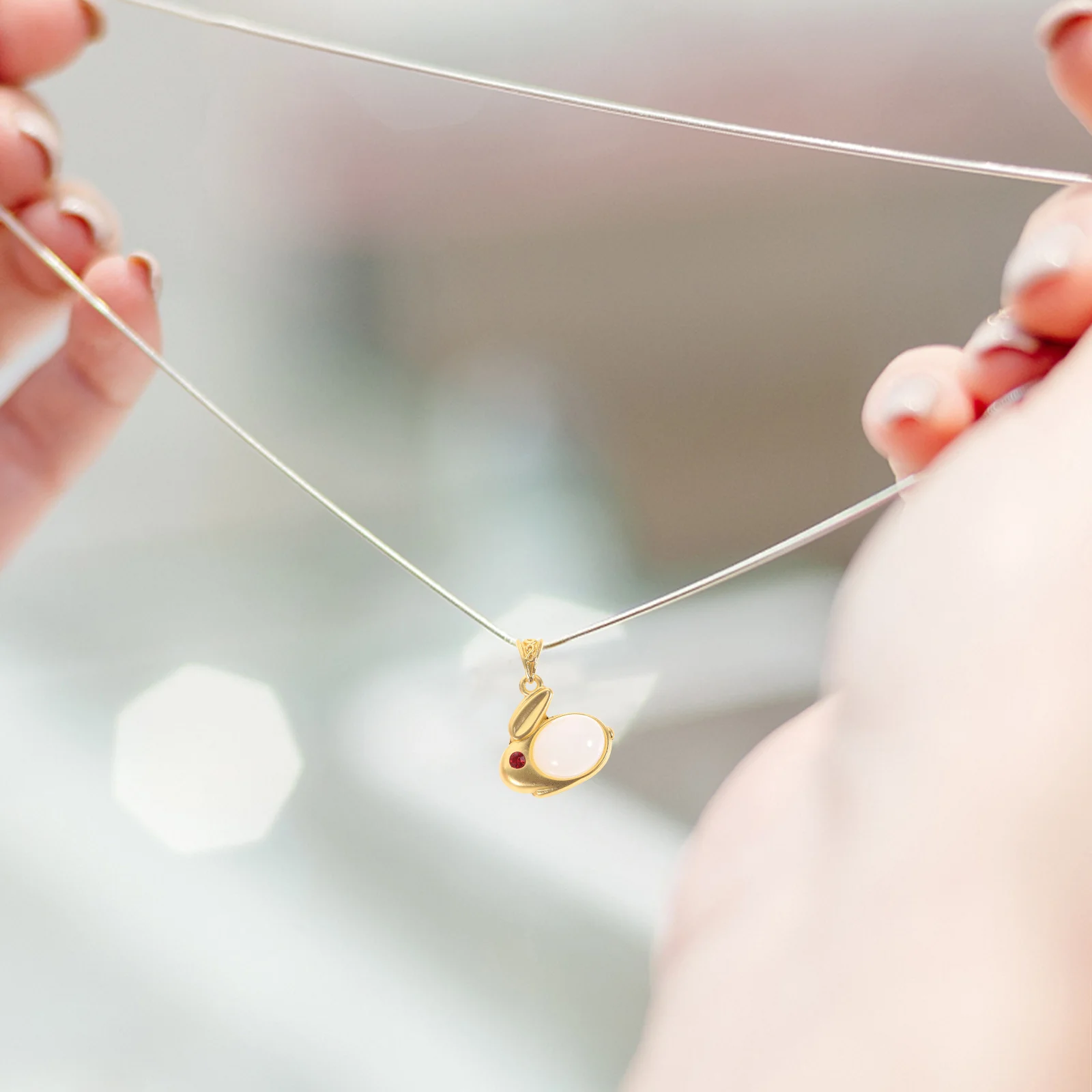 

5Pcs Rabbit Charms Jewelry Pendants DIY Accessories Crystal Bunny Shape Pendants Bracelet Necklace Keychain Craft Supplies