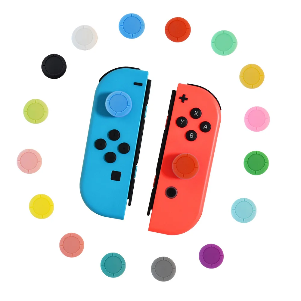 

8PCS Joystick Replacement Cap Thumb Grip for Switch Joy-con Switch Lite Joycon Grip Button Stick Cover 3D Analog Cap Skin Repair