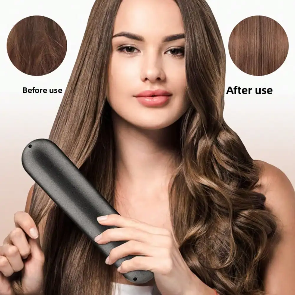 Wireless Wireless Hair Straightener USB Charging Hair Comb Curl Straight Hair Straightener Big Wave Egg Roll Curling Iron - Aliexpress Deal