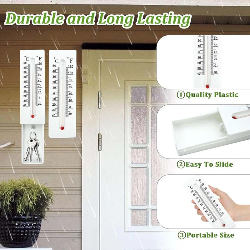 Boîtes de sécurité Therye.com prédire, boîte de rangement murale avec crochet durable, boîte de rangement pour clé, pièce de monnaie, argent, maison de rechange, 2 pièces