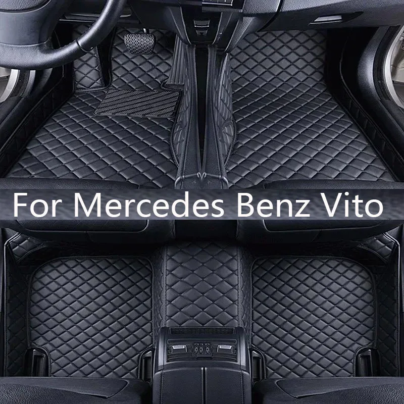 Car Floor Mat for Mercedes Benz Vito W447 V Class Metris 2015~2023 2016 Foot TPE Liner Carpet Pad Custom Cover Rug Accessories