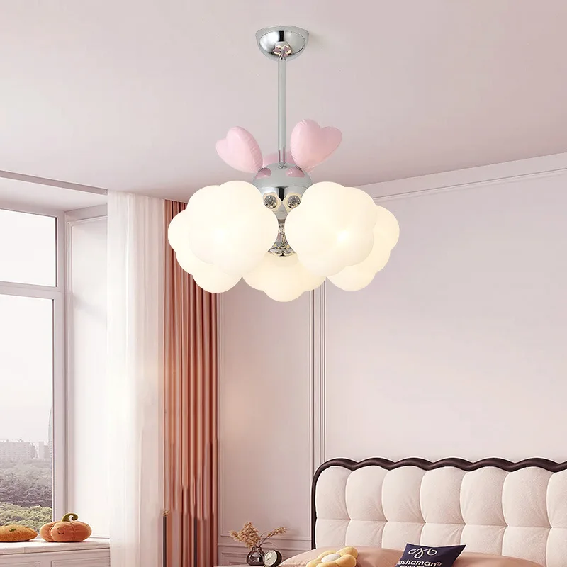 Cream Style Children's Room Eye protection Pendant Light Simple and Warm Bedroom Study Light Creative