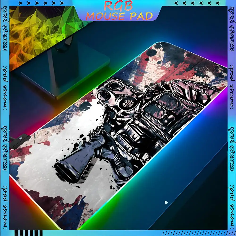 Rainbow Six Mouse Pad RGB Keyboard Cover Desk-mat Colorful Surface Waterproof Multi-size World Computer GamerMause pads Cute Car