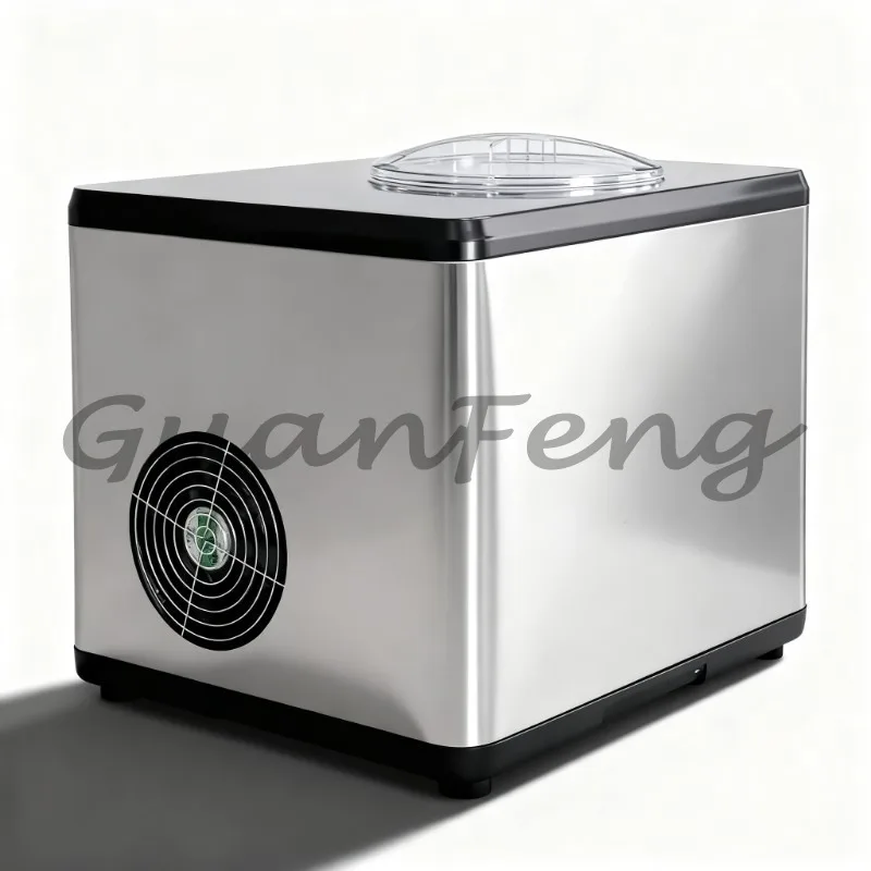ICM-15S Soft Serve Ice Cream Machine, Stainless Steel Portable Ice Cream Maker with LED Touch Display for Home Commercial Use