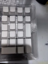 White Blank PBT Numpad Keycaps for MX Mechanical Switches OEM Profile 21 Key Caps