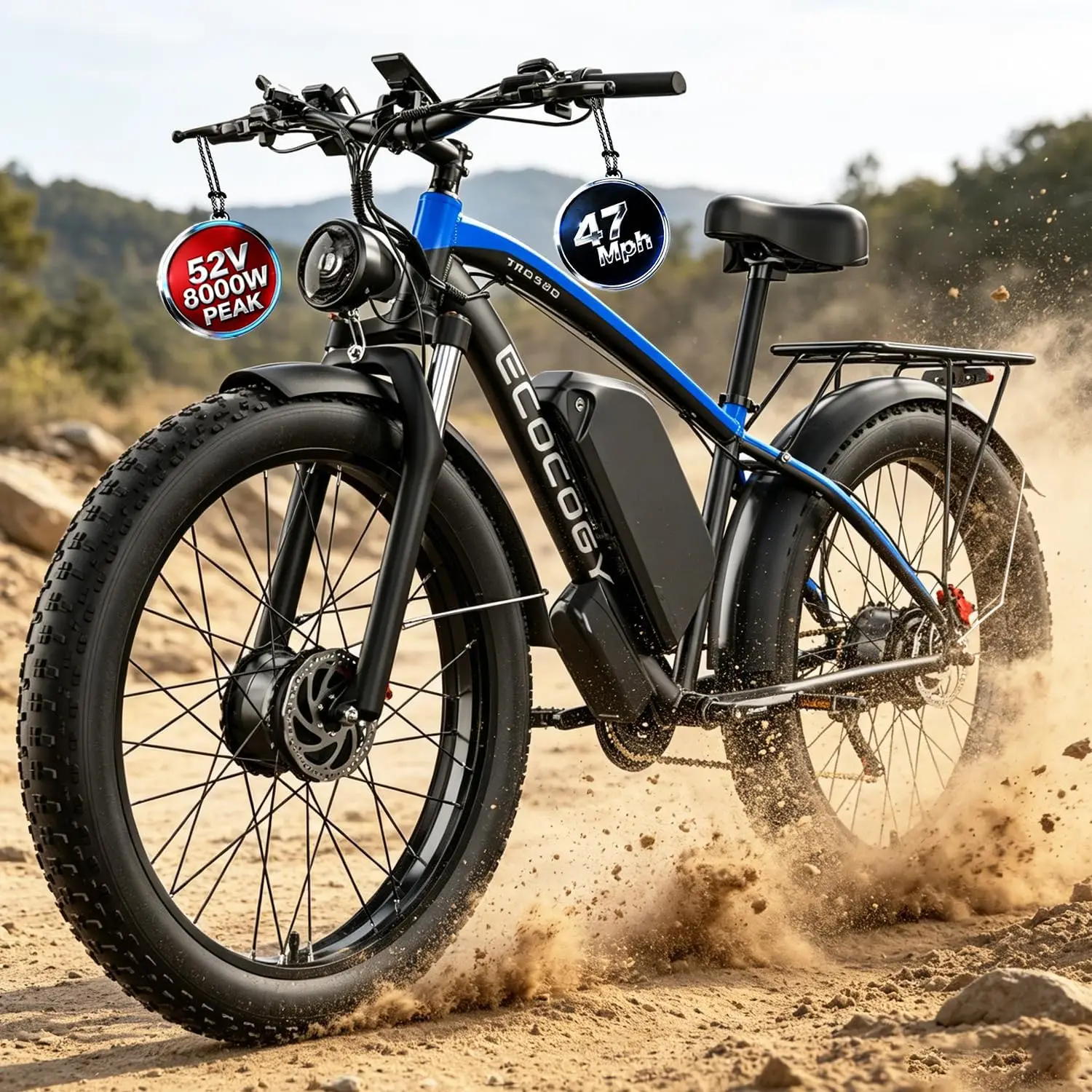 8000W Peak Dual Motor Electric Bike for Adults 47MPH 200NM Torque Fast Off-Road, Customized
