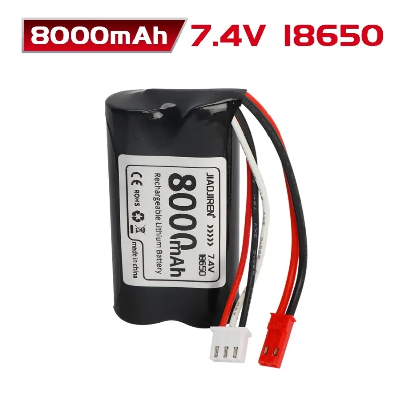 JST plug 7.4V 18650 8000mAh Li-ion Battery pack For USB SG1605 SG1606 SG1603 SG1604 Pro UDIRC UD 1603 1607 Pro RC Car