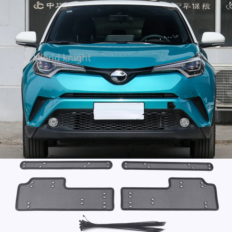 

Car Styling Insert Net Insect Screening Mesh Cover Trim Protection Covers For Toyota C-HR CHR 2018-2021 Metal Accessories