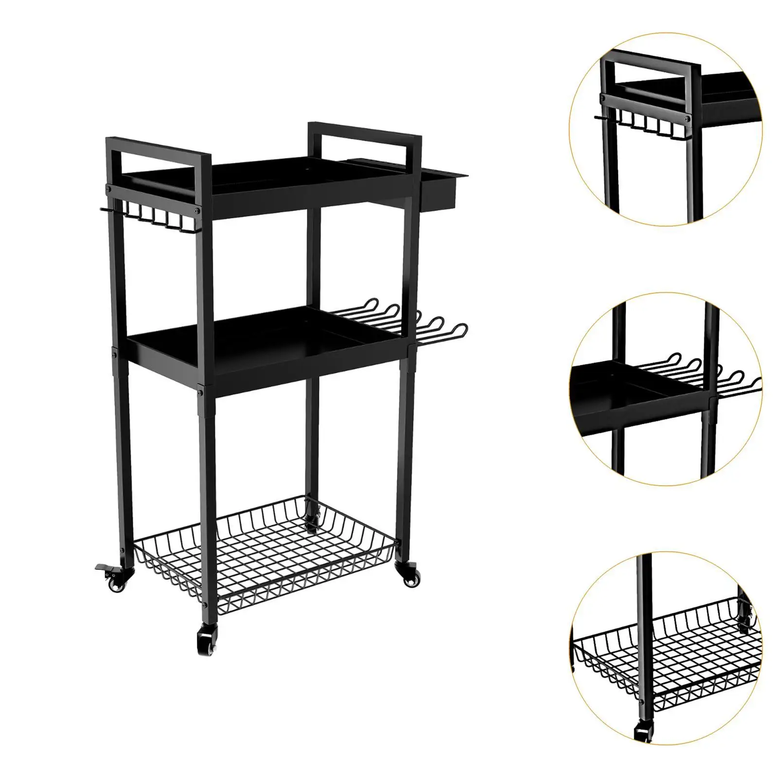 Power Tool Organizer Cart Rolling Tool Cart Shelf for Office Garage Workshop