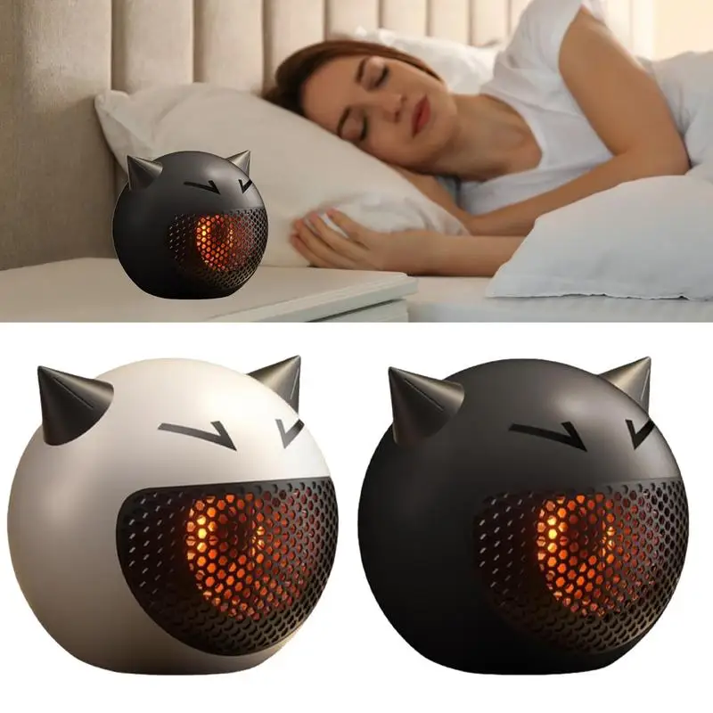 Chauffage soufflant portable pour chat mignon, petit ventilateur à air chaud, chauffage rapide, petits diables, réchauffeur d'espace pour la maison et le bureau