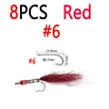 8 piezas rojas talla 6