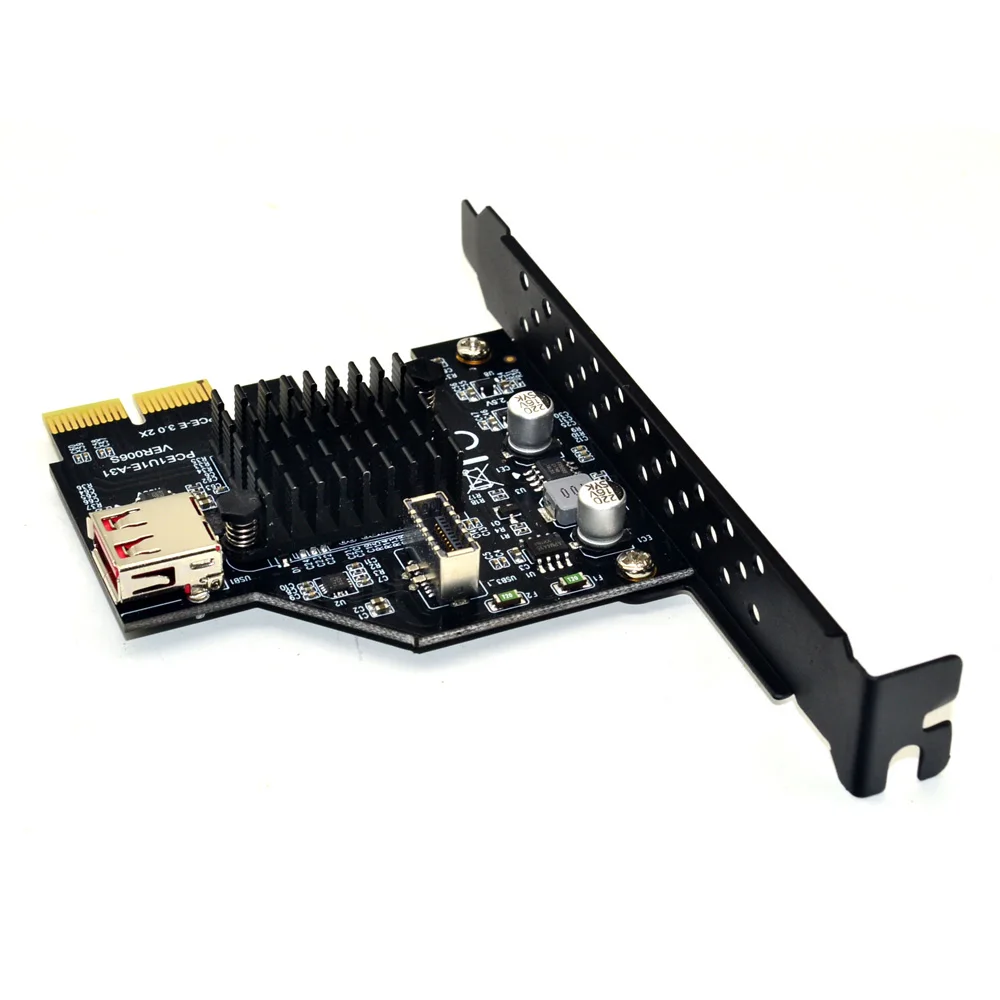 H1111Z Add On Cards PCI Express 3.0 USB 3.1 PCI-E Card PCIE USB Adapter Raiser TYPE-E USB3.1 Gen2 10Gbps + USB2.0 Expansion Card