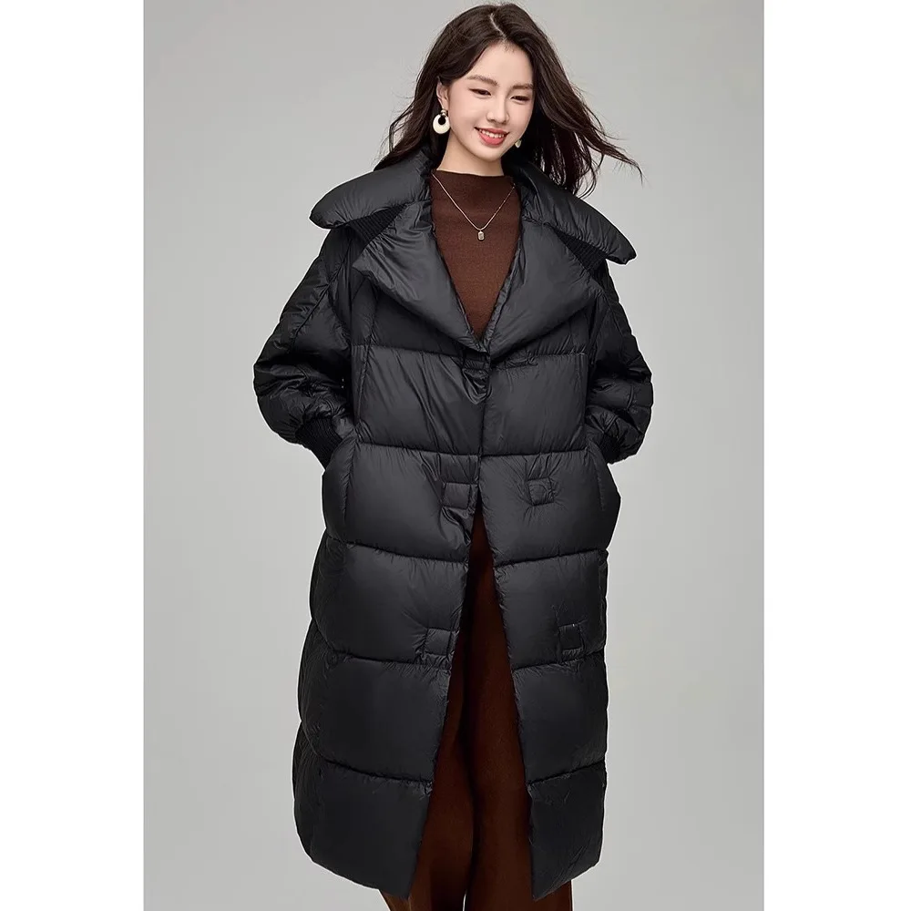 

2025 New Fashion Women's Down Jacket Winter Warm Elegance Thickened Simple High-Quality White Duck Down Women's Down Jacket