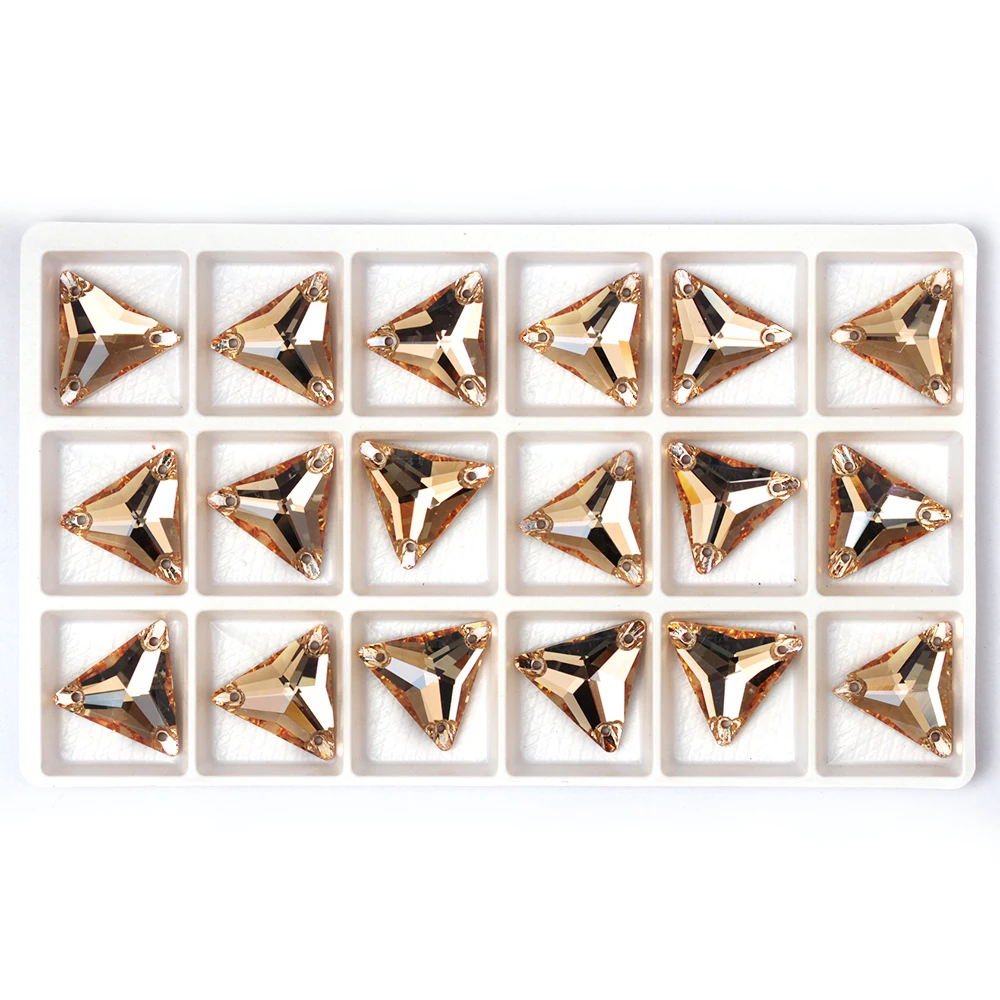 PUBRILEX Golden Shadow Abgeschrägte Strasssteine mit Flacher Rückseite zum Aufnähen für Kleidungsstücke, Schmuck, Kleiderdekorationen, Nähkristallsteine – Detail 13