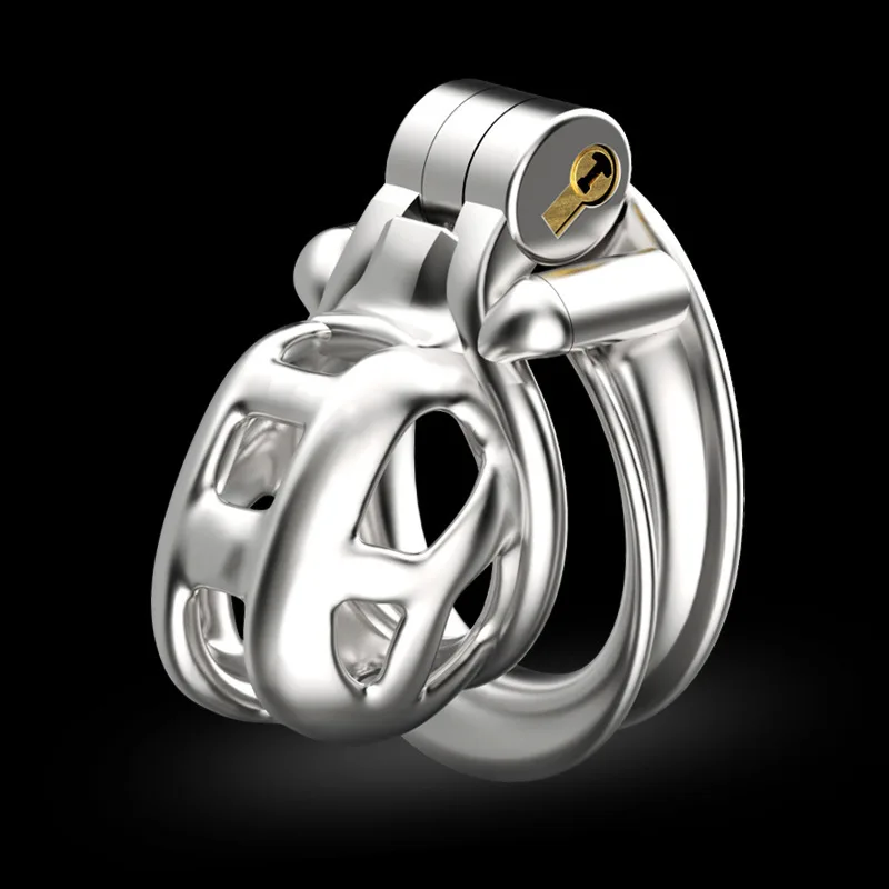 Sixth generation Cobra Stainless Steel Male Chastity Lock Tire Ring CB Chastity Cage SM Sexual Training Male Female Adult view 3