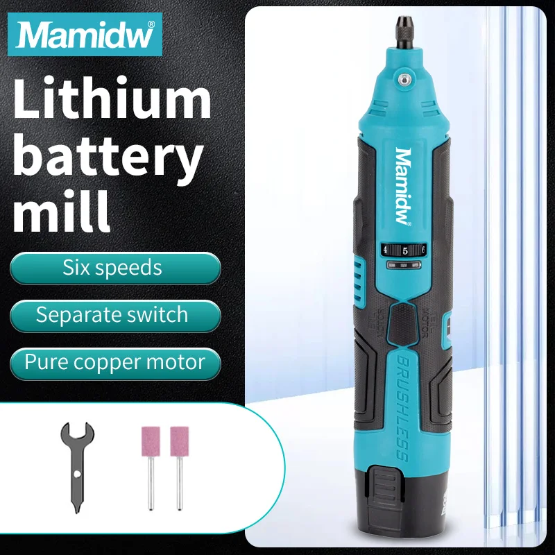 Mamidw 6 Speed Brushless Grinder Electric Screwdriver Handheld Electric Grinder Wood Polishing For Makita 12v Engraving Machine