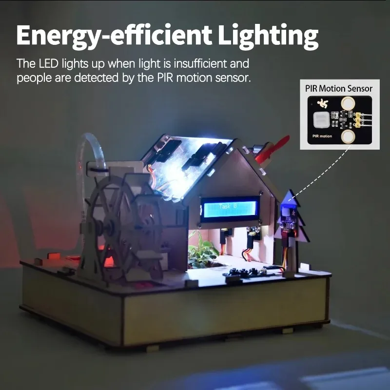 Smart Eco-Friendly House Starter Kit for C++ Programming Learning - DIY Electronic Kit Supporting