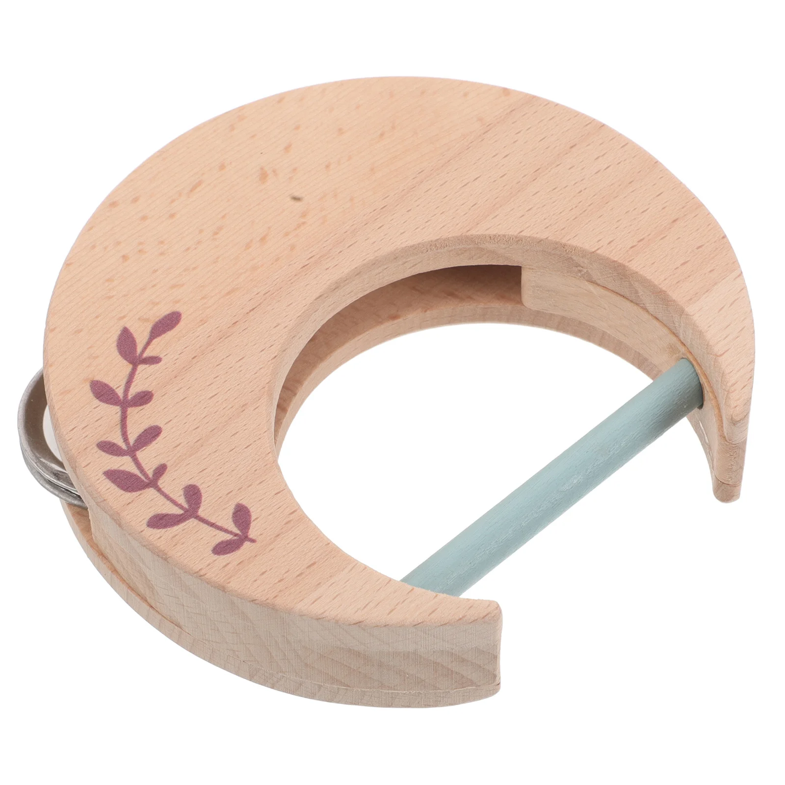 

Toddler Wooden Half Moon Tambourine Instrument Baby Handheld Percussion Preschool Music Moon Bell Kids Hand Bell