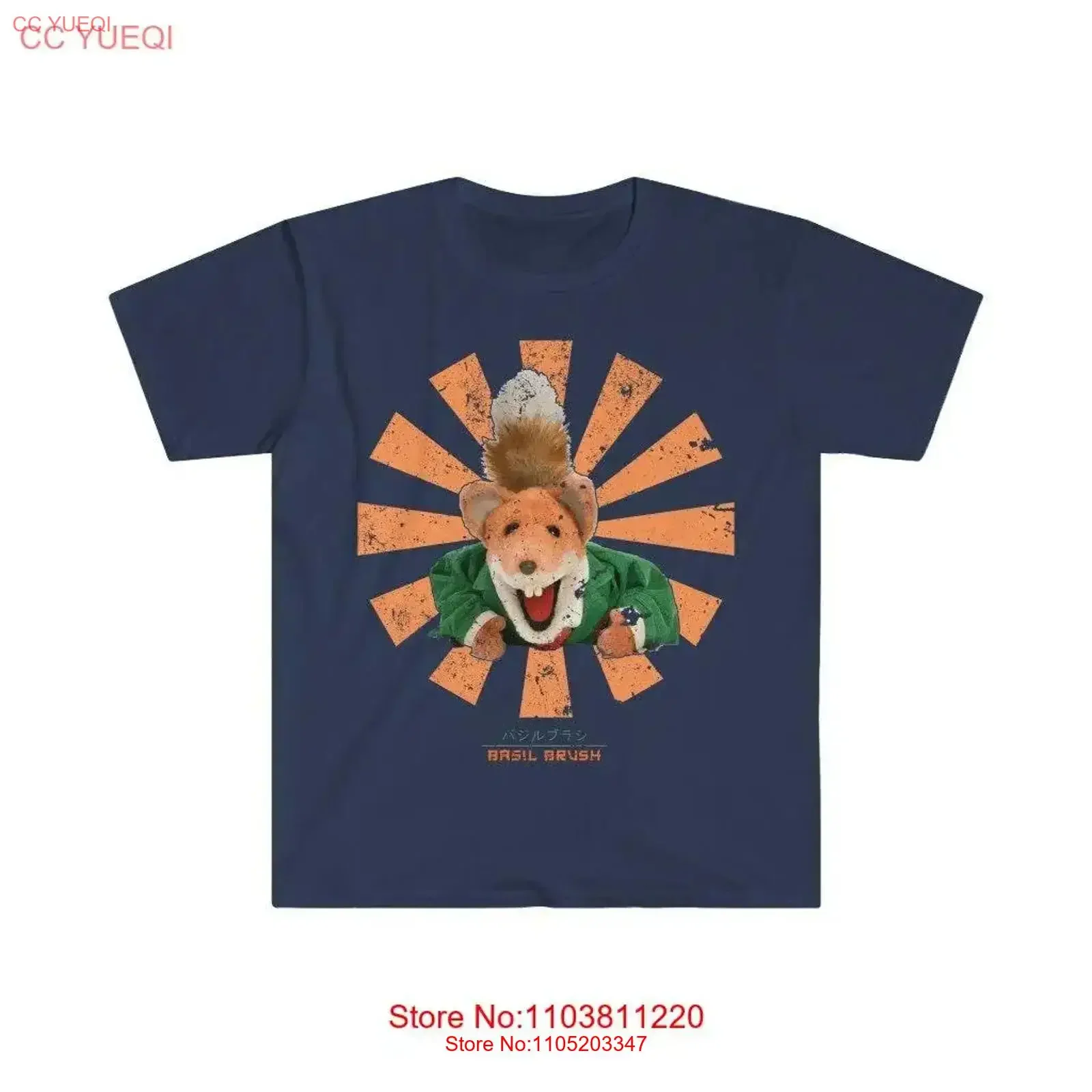 Camiseta ajustada Retro japonesa con cepillo de albahaca para hombre, camiseta vintage lavada para hombre, moda informal, ropa de calle Unisex, cómoda y ligeramente