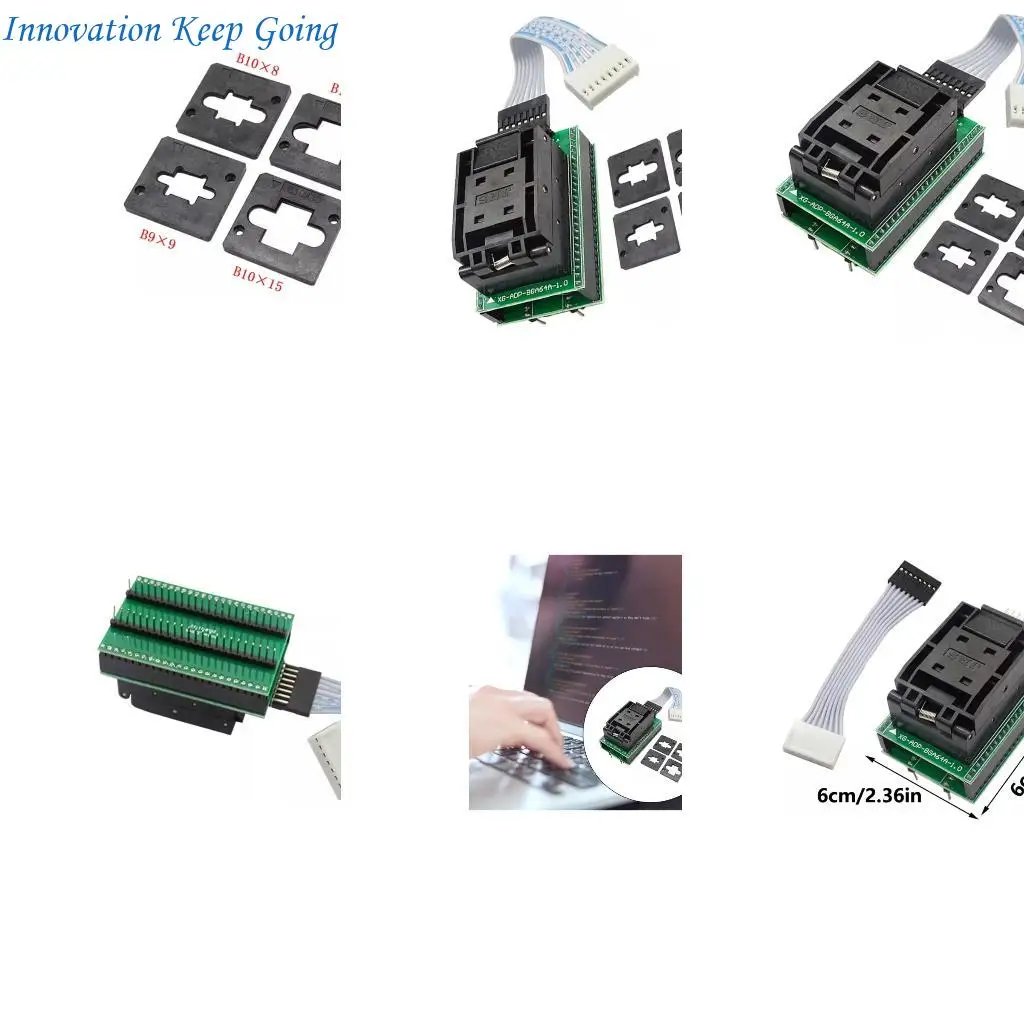 E65C Industrial BGA64P-1.0 BGA64 PC48 Programming Adapter Secure Chip Connection Thermal Control Burn Socket Module