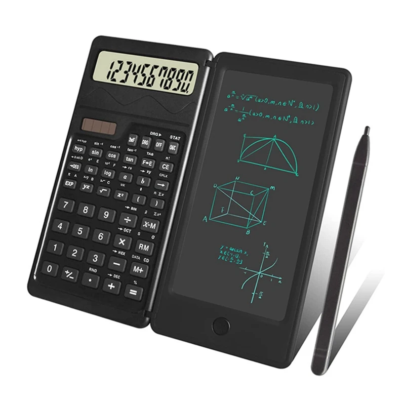 Solar Scientific Calculator With Writing Tablet Functions Engineering Financial Calculator For School Students Office