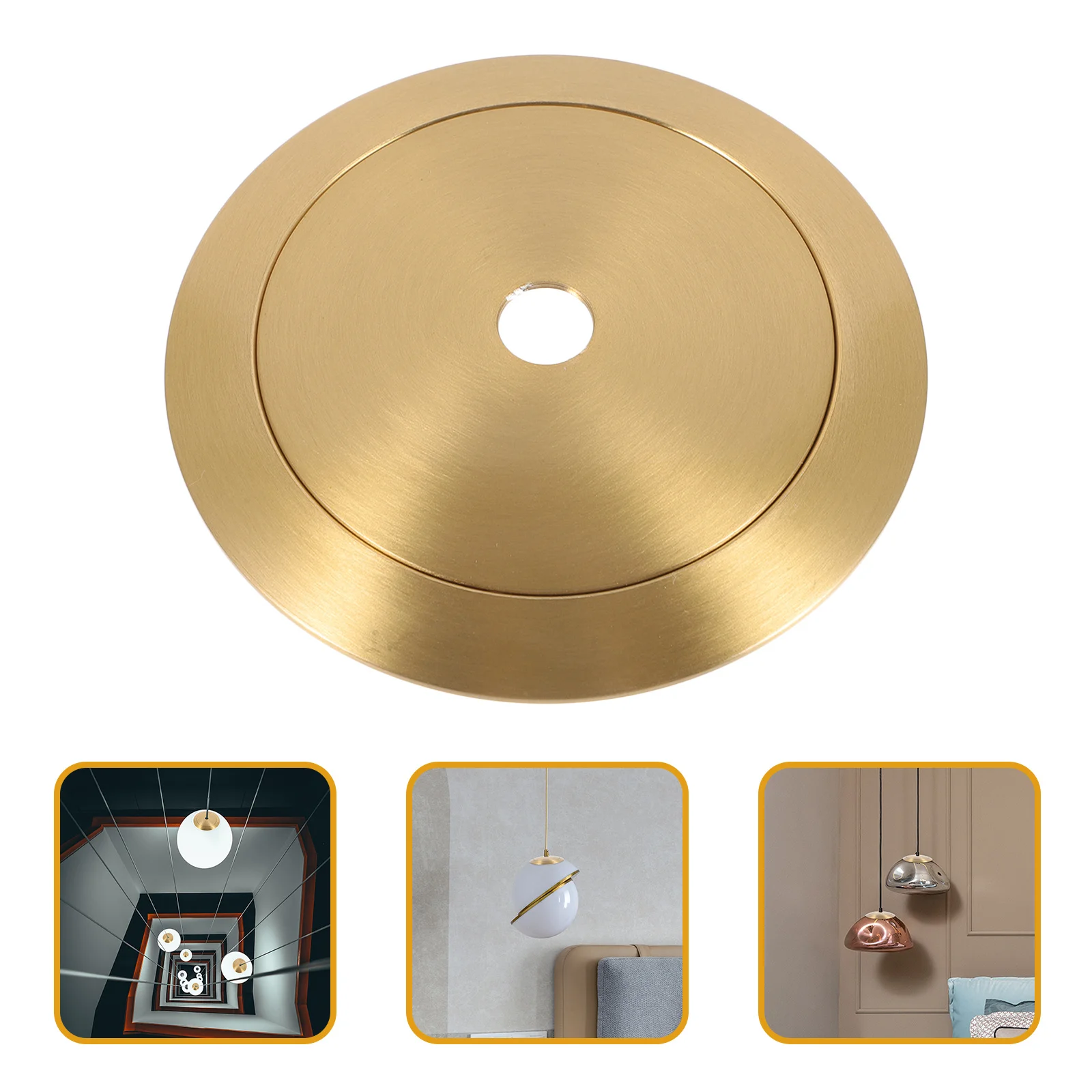 

1Set Light Socket Retainer Ring Copper Lampshade Fitting 8.6cm Durable Rust-Resistant Lamp Holder Lock Socket Washer Ring Home