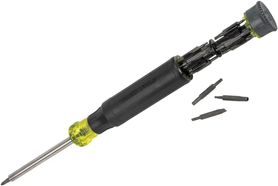 

27-in-1 Precision Screwdriver Set with Magnetic Barrel and Onboard Storage for Electronics and Home Use