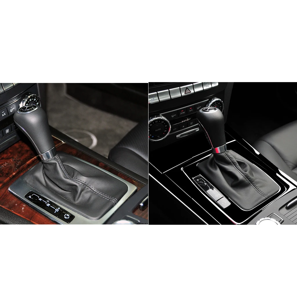 For Mercedes Benz C Class W204 2007-2013 Car Accessories Interior Gear Shift Frame Cover Trim Panel Sticker Gloss Black Plastic