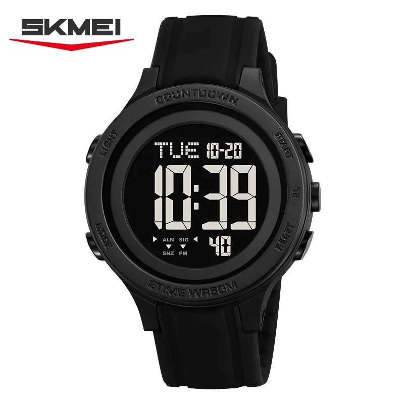 SKMEI 2458 Montre Sports Chrono Digital Wristwatches For Men Waterproof Countdown Electronics Mens Watch Alarm Orders Reloj 시계