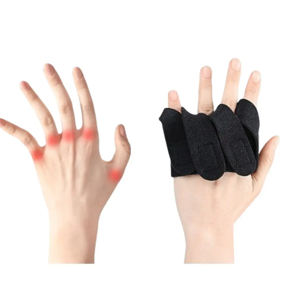 2pcs Adjustable Finger Brace Compression Portable Finger Splints Protector Safety Lightweight Splint-ring Tape Provides Support