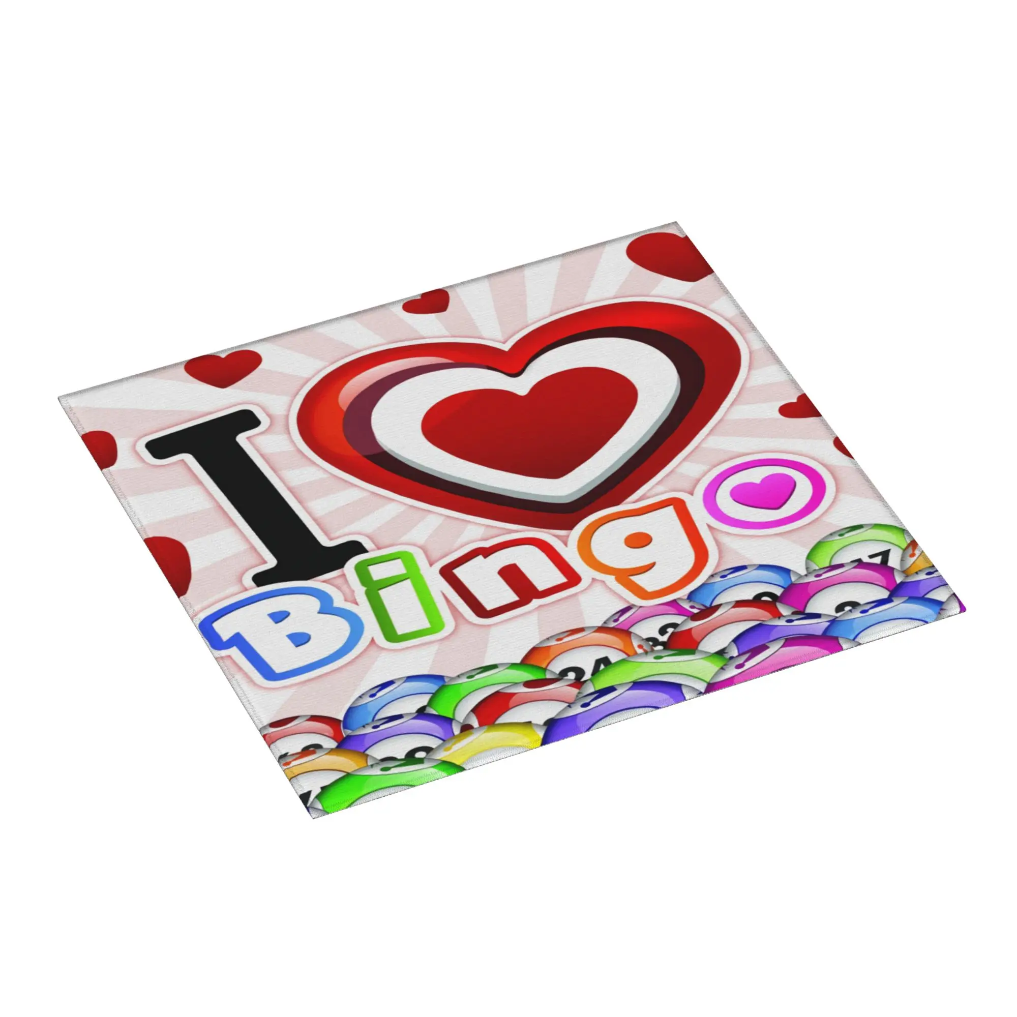 I Love Bingo Non‑Slip Waterproof Absorbent Barware Tableware Oil Proof Reusable  Bathroom Drying Mat For Kitchen