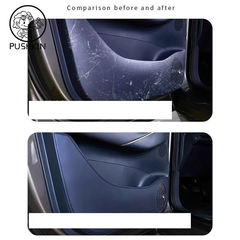 Per Geely EX5 Galaxy E5 2024 2025 Porta Auto In Pelle Anti Kick Pad Passeggero Principale Driver Anti-calcio Pellicola di Protezione Accessori