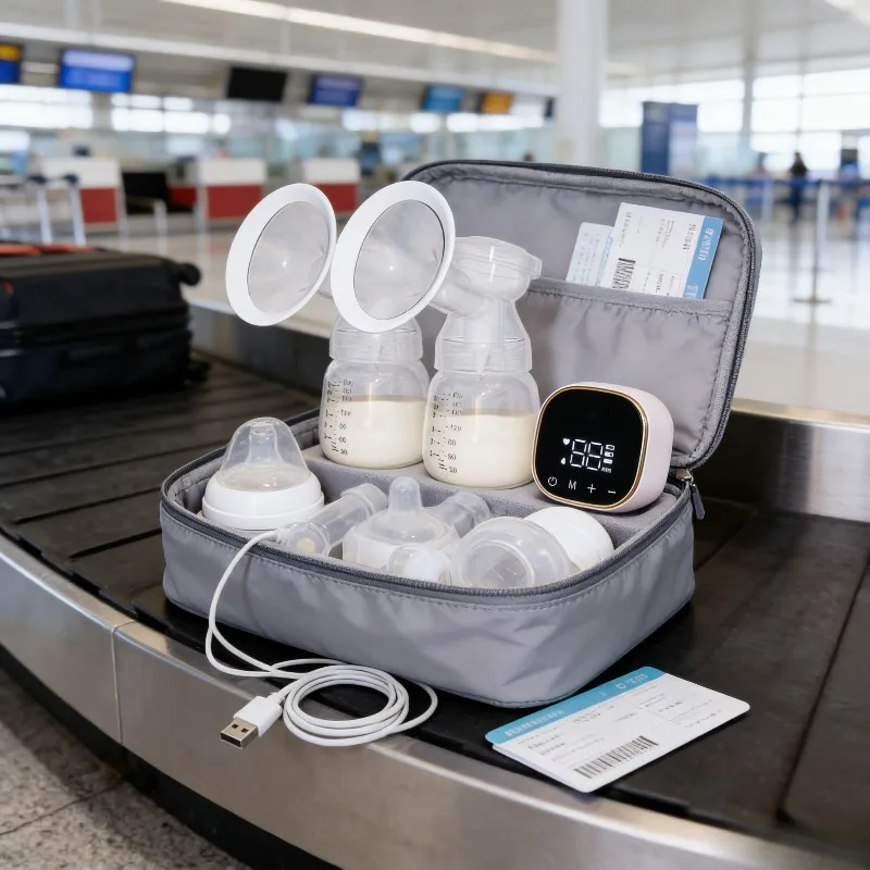 

Двойной электрический молокоотсос, автоматический массаж, бесшумный ЖК-сенсорный экран, сильный всасывающий коллектор молока