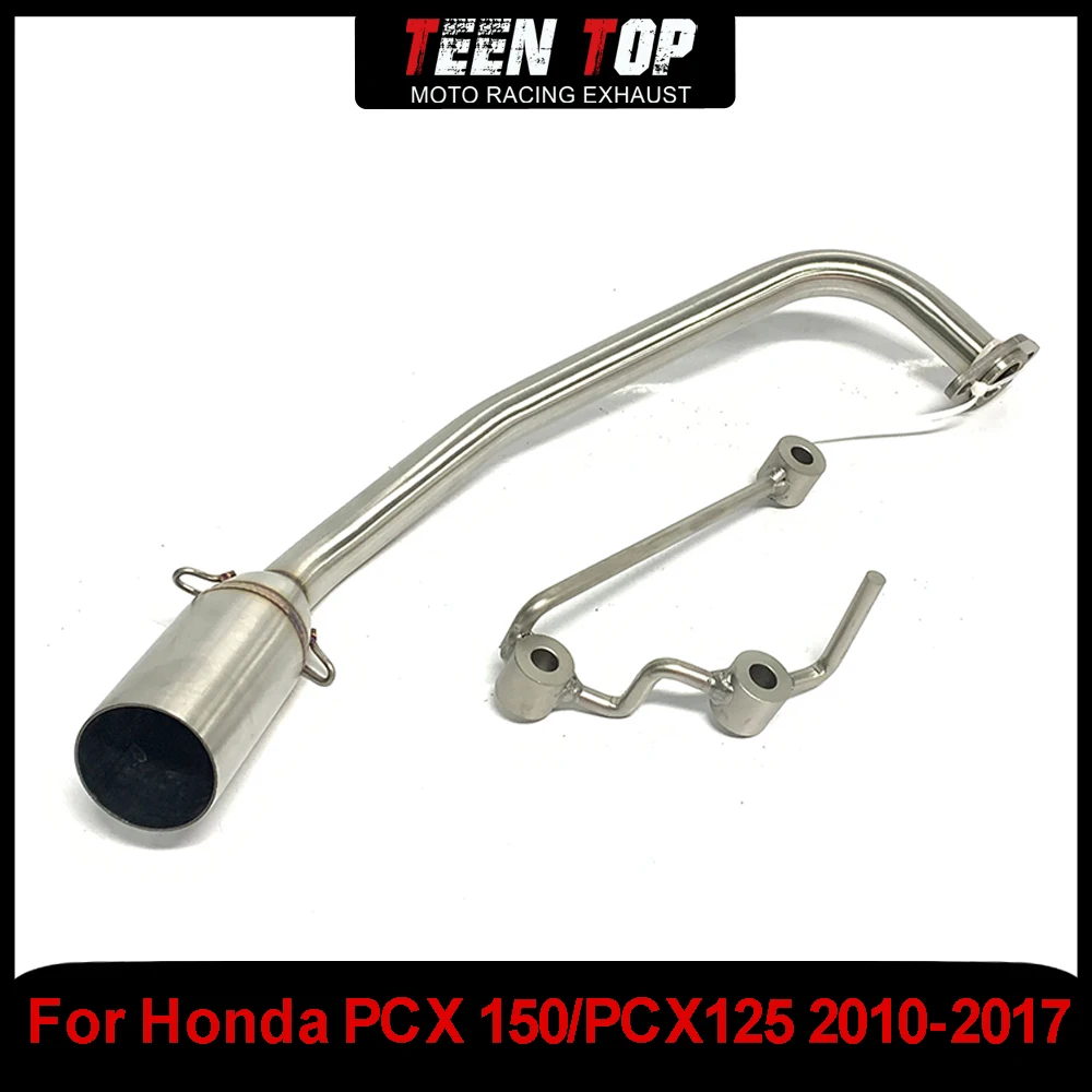 Stainless Steel For Honda PCX125 PCX150 Exhaust Elbow Connect Tube 51mm Motorcycle Escape Front Link Pipe PCX 125 2010-2017