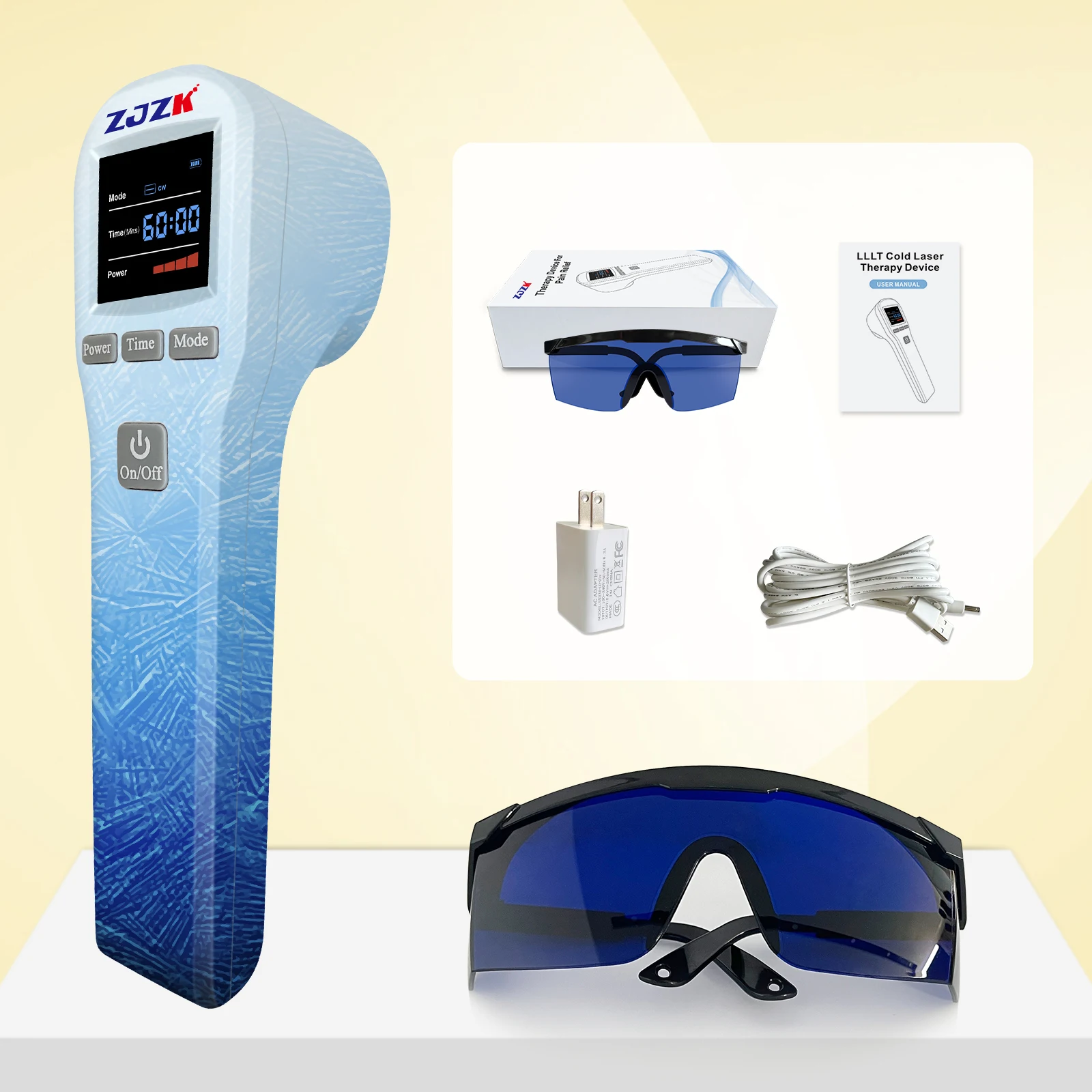 ZJZK Low Level Laser Therapy Physical Therapy Cold Laser Therapy 650nmX16Diodes+808nmX4Diodes For Ligament Injury Inflammation