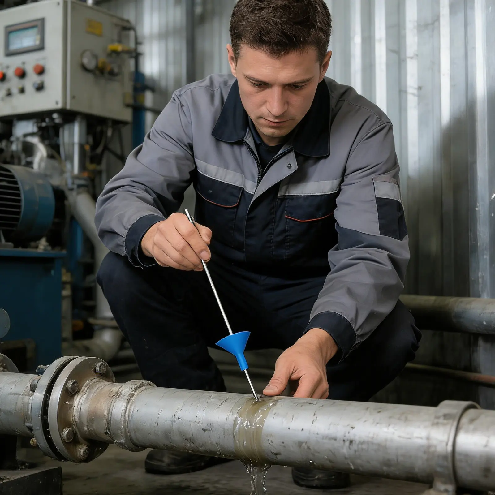 

Underground Pipe Leak Detection Rod 14.2 Water Leak Listening Stick Pipe Testing Tool for Accurate Water Leakage Detection