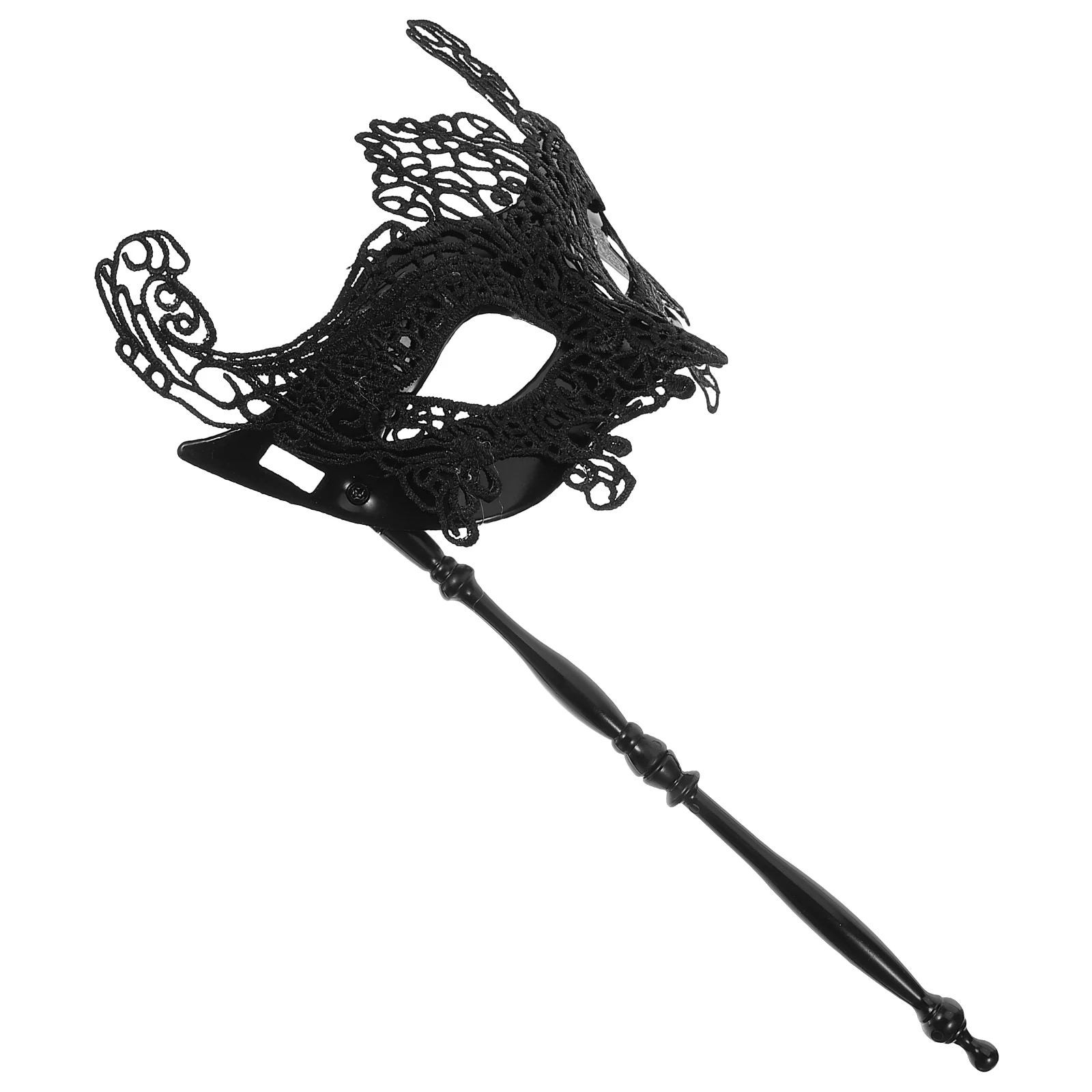

Fox Mask Half Face Masquerade Pattern Handheld Stick Masks Women Adults Party Costume Props Lightweight Reusable